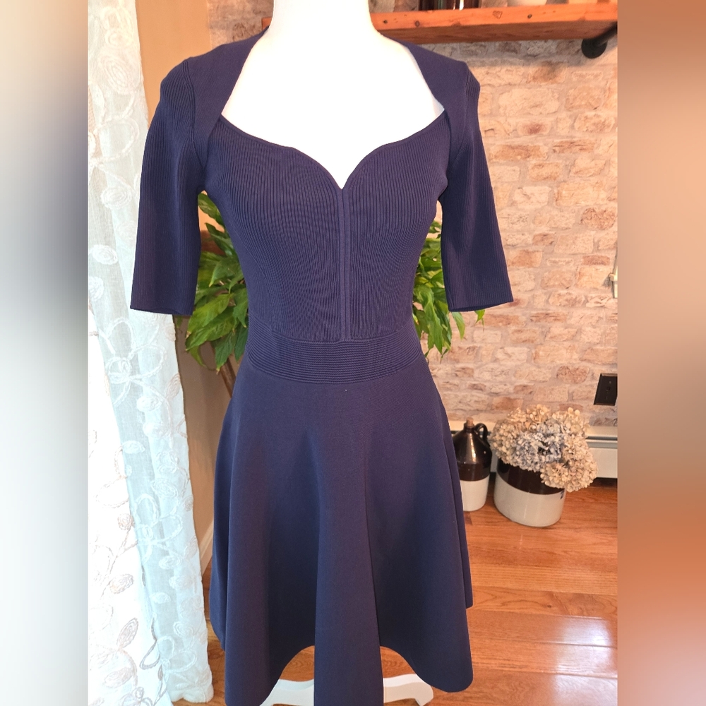 Ted Baker Navy Asymmetrical Dress